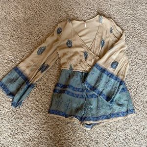 Free People Boho-Style Romper. Size small, but could fit a medium.